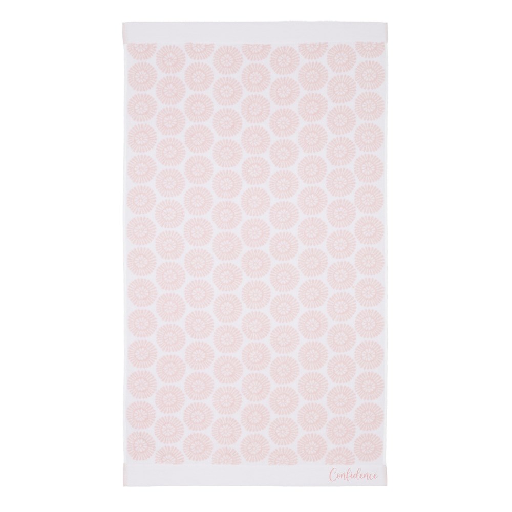 Confidence Floral Petal Towels by Katie Piper in Blush Grapefruit Pink